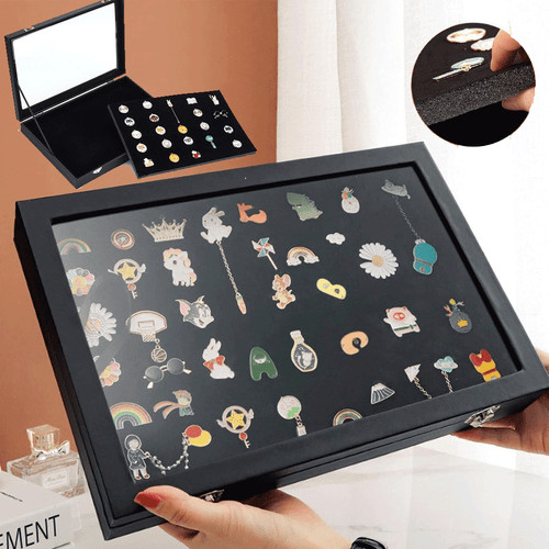 Table brooch display case with - brooch,