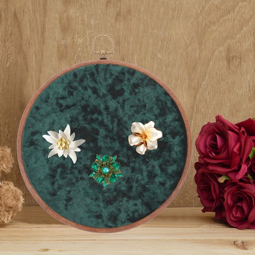 Velvet brooch pin display - velvet,